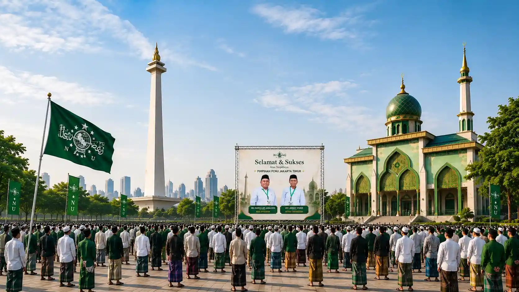 Kebersamaan pengurus dan warga PCNU Pengurus Cabang Kabupaten Pidie